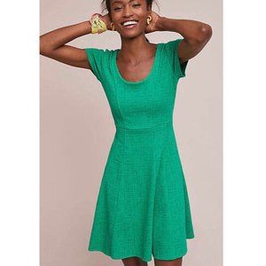 Anthropologie Maeve Kelly Green Regina Textured Dress